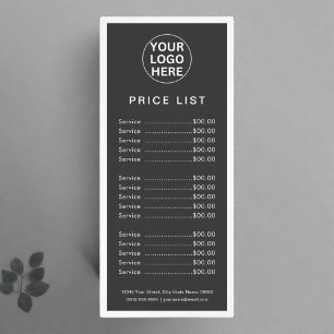 Logo d'entreprise gris l Menu Tarifs professionnel