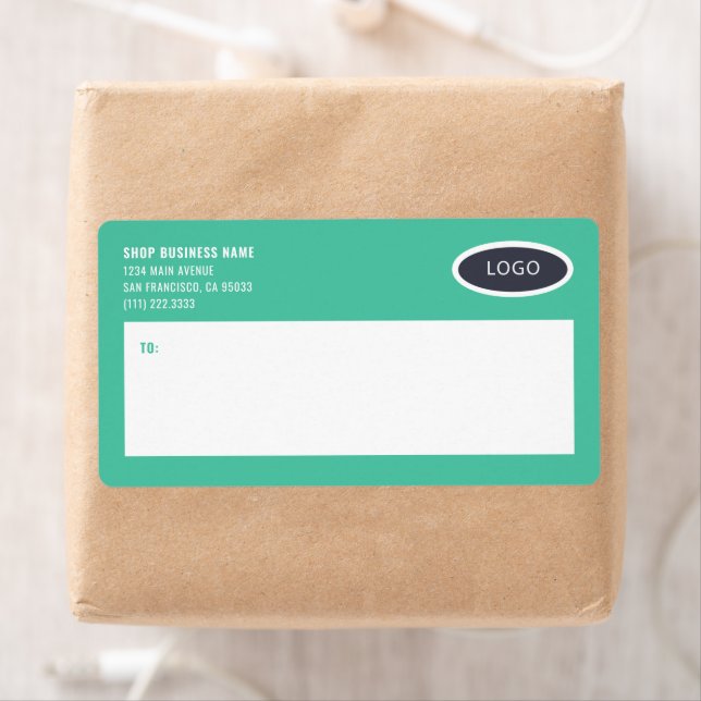 Logo d'entreprise moderne Étiquettes d'expédition (En situation)