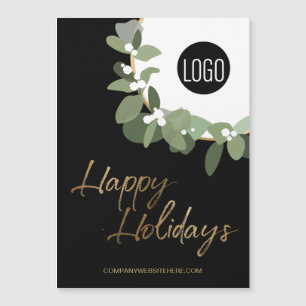 Logo d'entreprise moderne Happy Holidays vertical 