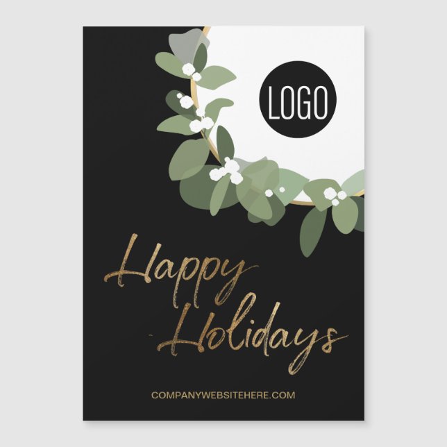 Logo d'entreprise moderne Happy Holidays vertical  (Devant)