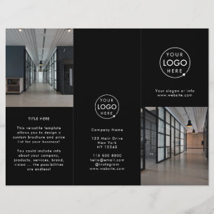 Logo d'entreprise moderne Photo noire Brochure Tri