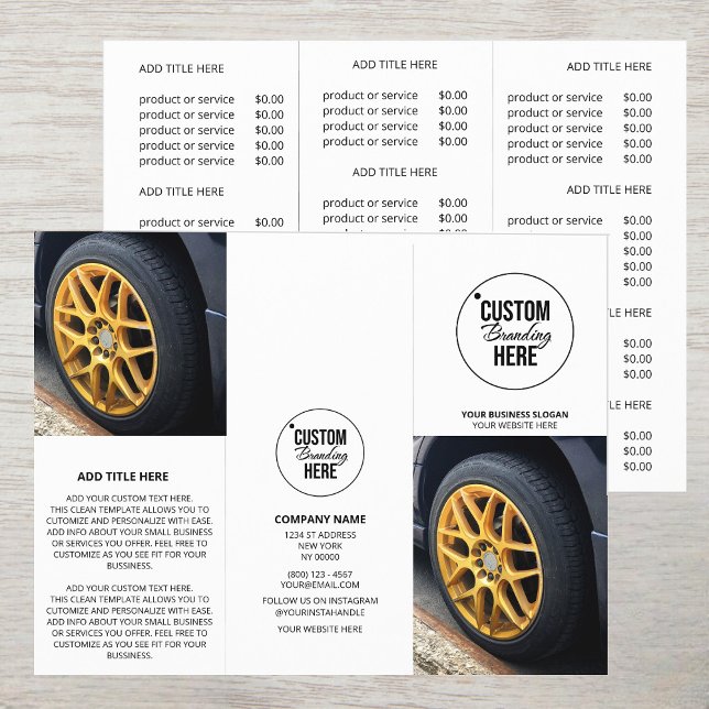 Logo d'entreprise moderne Tripler Photo Prix Broch (logo trifold brochure)