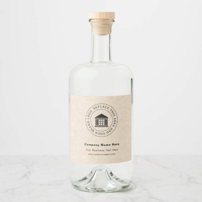 Logo d'entreprise | Name | Étiquettes de bouteille (Devant)