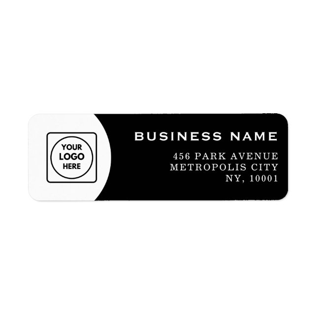 Logo d'entreprise noir blanc Étiquette propre prof (Devant)