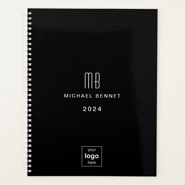Logo d'entreprise noir moderne 2024  (Devant)