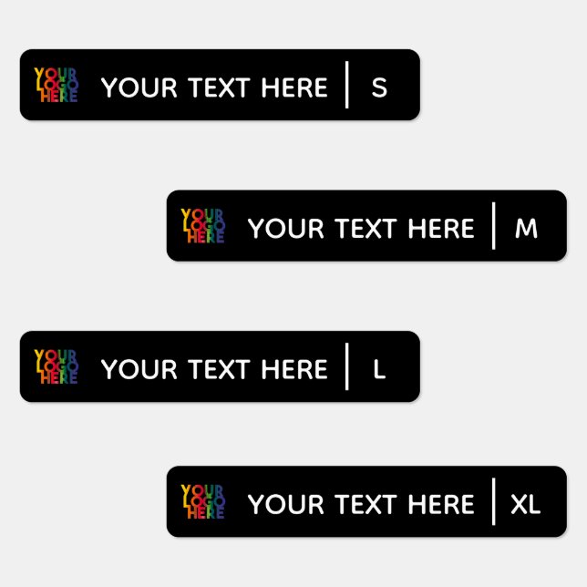 Logo d'entreprise Noir Tailles Étiquettes (Groupe)