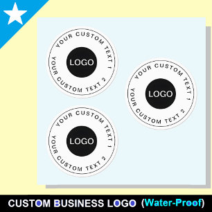 Logo d'entreprise personnalisé 30 Stickers imper