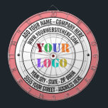 Logo d'entreprise personnalisé et Cible de flechet<br><div class="desc">Couleurs et polices personnalisées - Concevez vos propres tableaux de bord personnalisés avec logo personnalisé Entreprise Nom Adresse Site Web ou Texte personnalisé Promotionnel Cible de flechettes d'entreprise Don - Ajouter votre nom - Entreprise / Adresse / Logo - Photo ou QR Code / Site Web ou E-mail ou Téléphone...</div>
