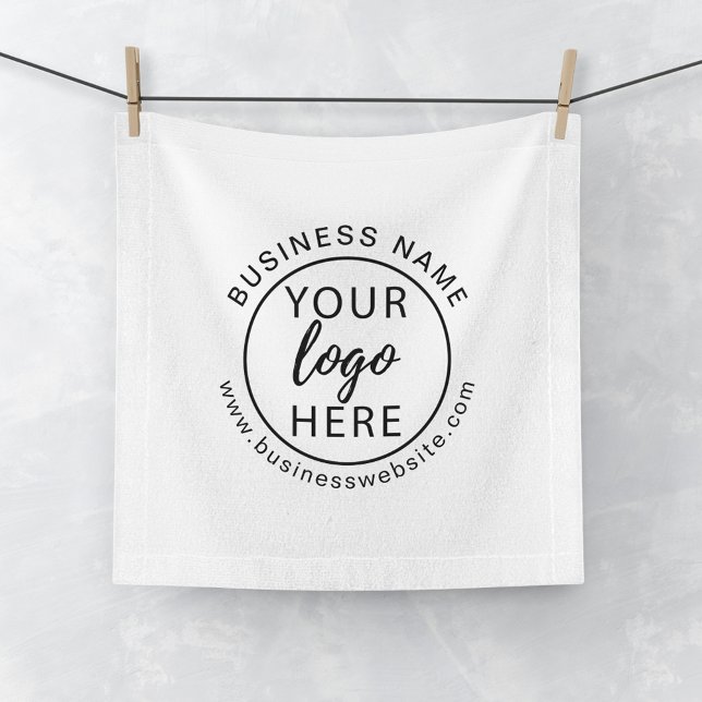 Logo d'entreprise personnalisé et site web minimal (Custom Business Logo and Website Minimalist Wash Cloth)