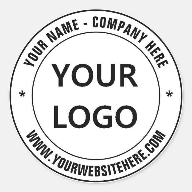 Logo d'entreprise personnalisé et Sticker d'entrep (Devant)