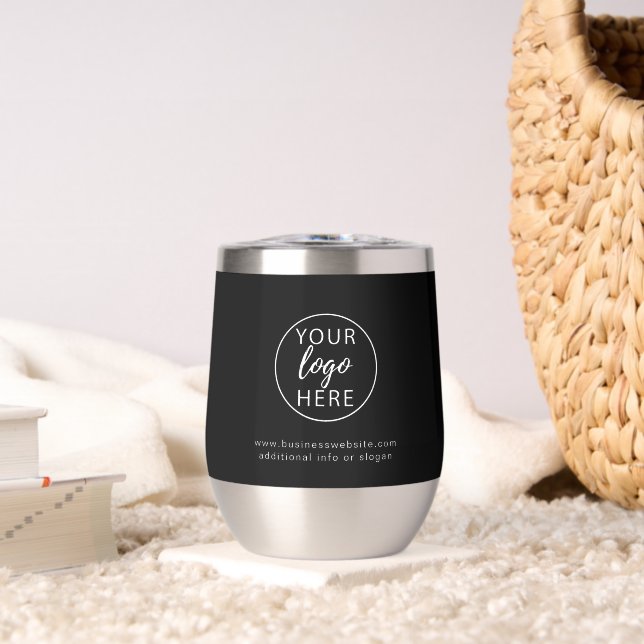 Logo d'entreprise personnalisé noir (Salon (pivotée))