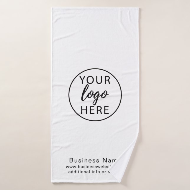 Logo d'entreprise personnalisé simple (Serviette de bain)