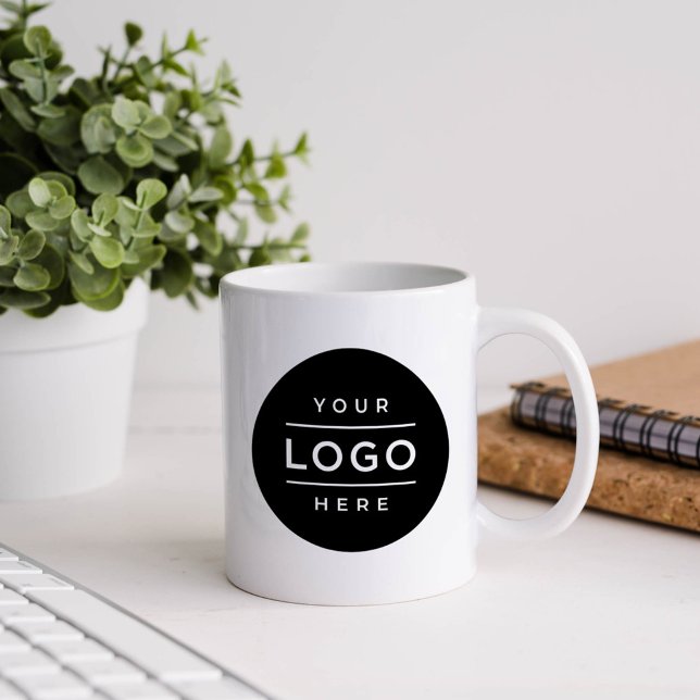 Logo d'entreprise personnalisé sur mug de 330 ml (Créateur téléchargé)