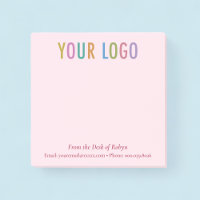 Logo d'entreprise Pink Post-it® Notes du bureau de