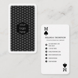 Logo d'entreprise Pique Unique Jouer Carte de visi