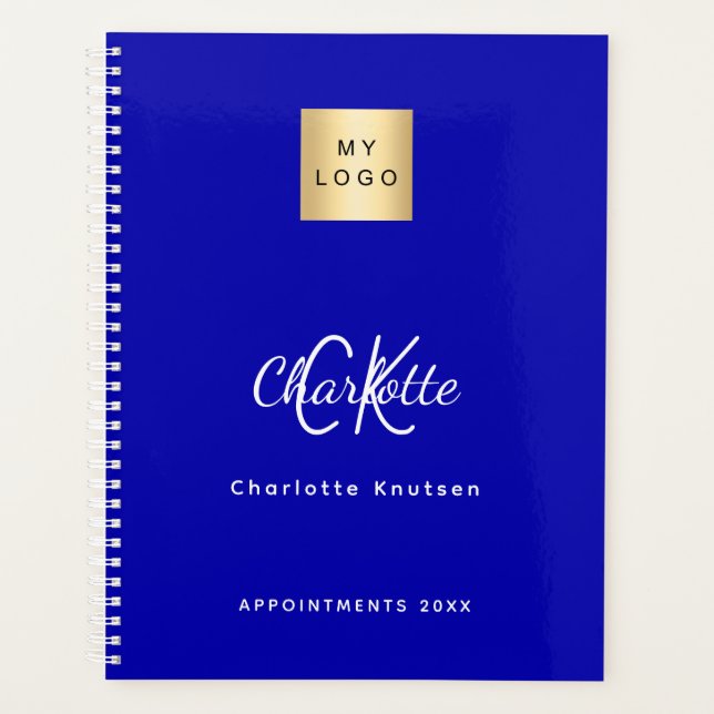 Logo d'entreprise Royal blue monogram 2025 (Devant)