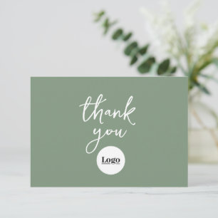Logo d'entreprise Sage Green Carte de remerciement
