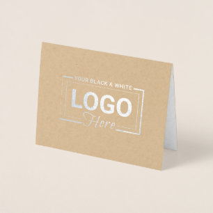 Logo d'entreprise Silver Foil Merci Cartes de note