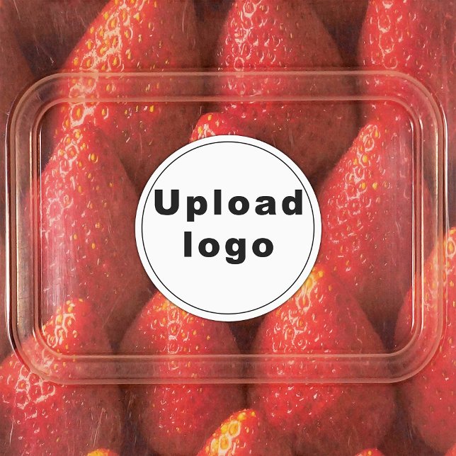 Logo d'entreprise sur Étiquette adhésif rond (Round adhesive label with your business logo)