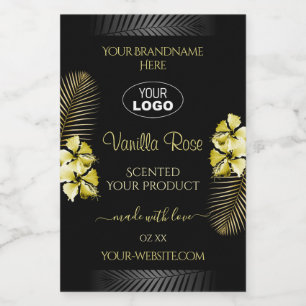 Logo des Étiquettes de produits en or noir
