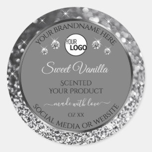 Logo des Étiquettes de produits gris Parties scint