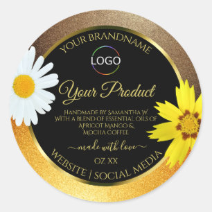 Logo des Étiquettes de produits noirs de Parties s