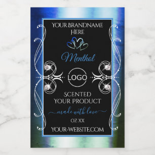 Logo des Étiquettes de produits noirs Turquoises b