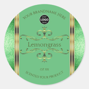 Logo des Étiquettes de produits verts Ornate Faux