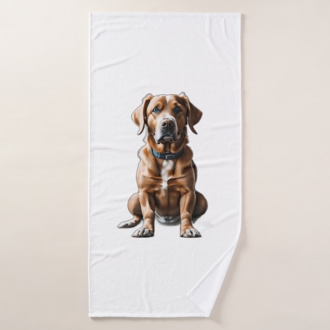 logo design t-shirt chien (Serviette de bain)