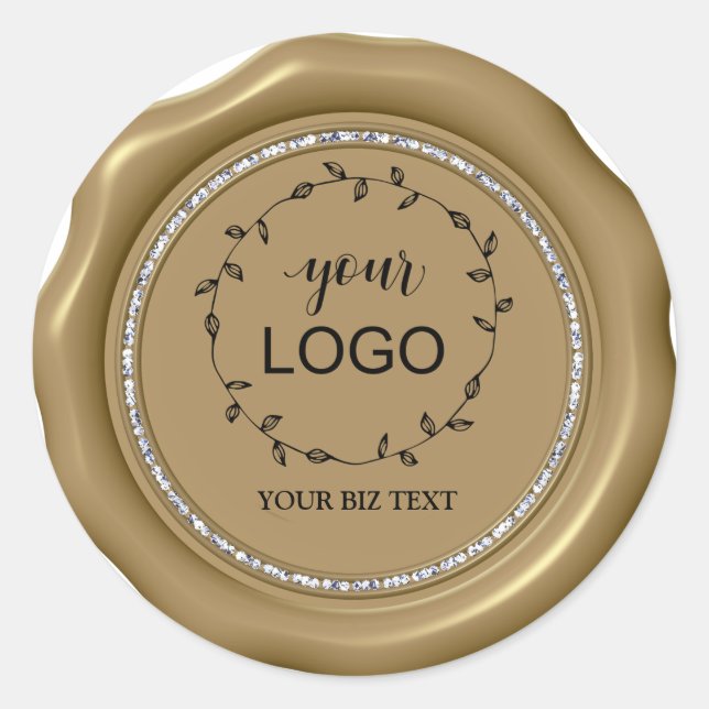 *~* LOGO Diamond Circle OR cire Stickers (Devant)