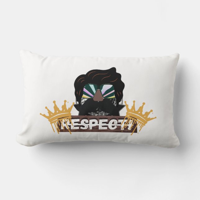 Logo DJ élégant Lumbar Coussin - Décor moderne (Recto)