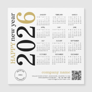Logo du calendrier 2026 Code QR Bonne année