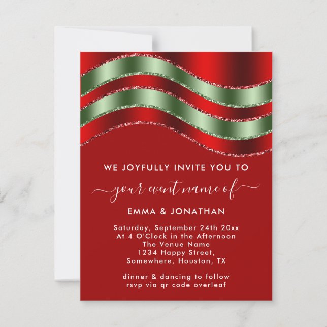 Logo du code QR Rouge Vert Noël (Devant)