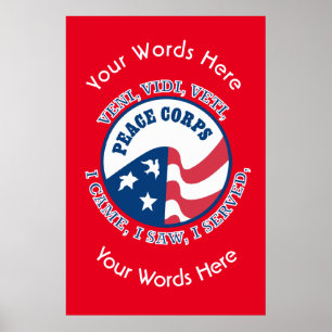 Logo du Corps de la Paix Personnalisé VVV Poster