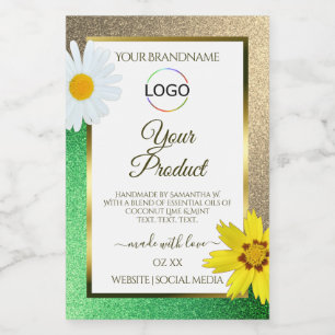 Logo du Étiquette de produit blanc Parties scintil