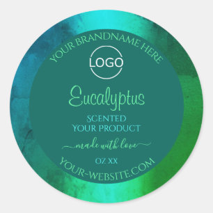Logo du Étiquette de produit Shimmery Turquoise et