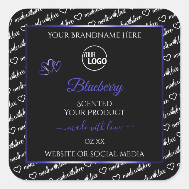 Logo du Étiquette de produits en noir et blanc (Devant)