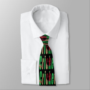 Logo Du Jeu De Cricket, Cravate Noire Unisex Silky