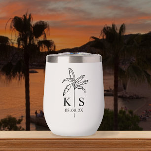 Logo du Mariage Monogramme Palm Tree