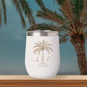 Logo du Mariage Monogramme Palm Tree