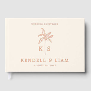 Logo du Mariage Monogramme Palm Tree Foil Livre d'