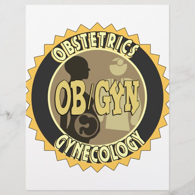 LOGO DU MÉDECIN FÉMININ BADGE OB/GYN (Devant)
