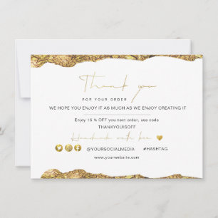 Logo Elegant Black Gold Foil Merci