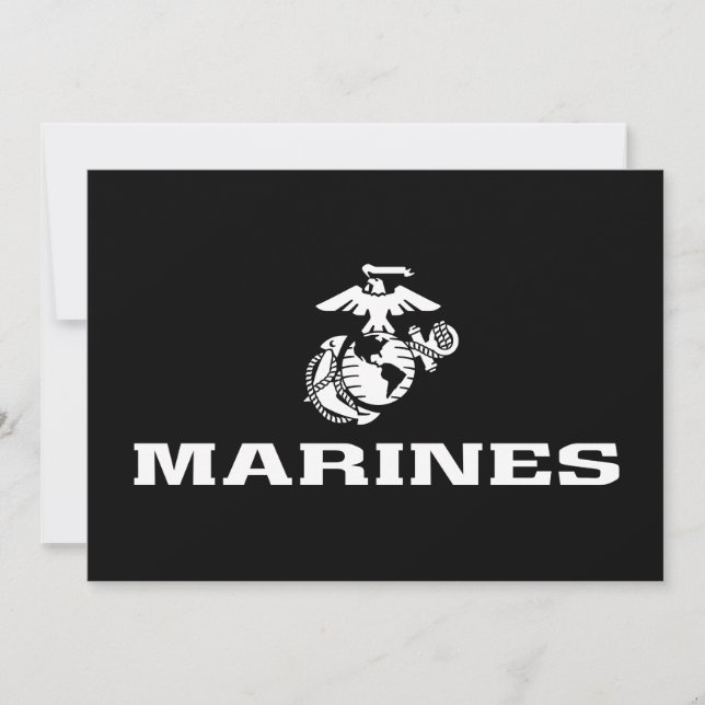 Logo empilé USMC - Blanc (Devant)