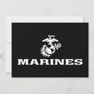 Logo empilé USMC - Blanc