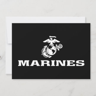 Logo empilé USMC - Blanc
