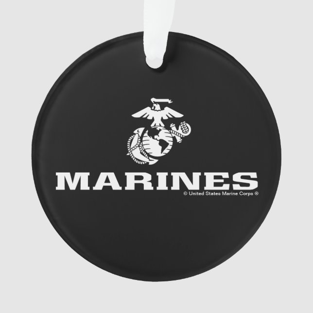 Logo empilé USMC - Blanc (devant)
