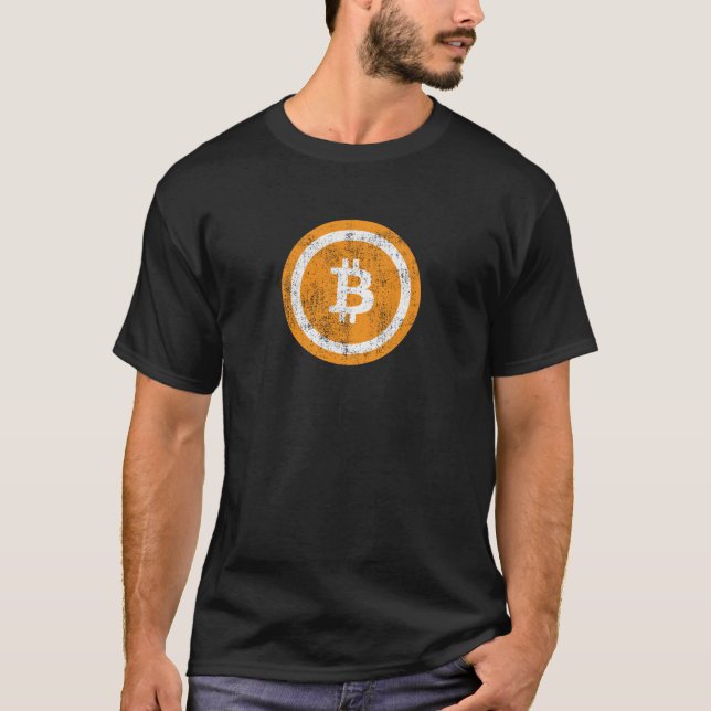 Logo en Bitcoin dévêtu - T-shirt photo pièce (Devant)