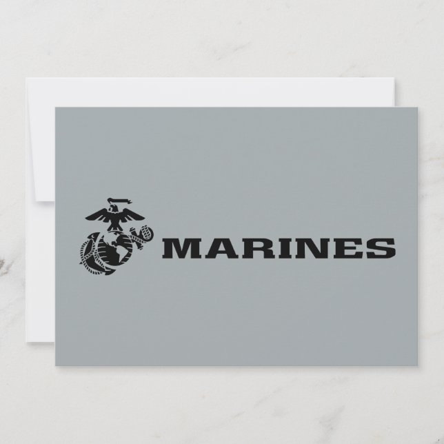 Logo en noir empilé USMC (Devant)