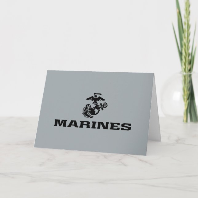 Logo en noir empilé USMC (Devant)